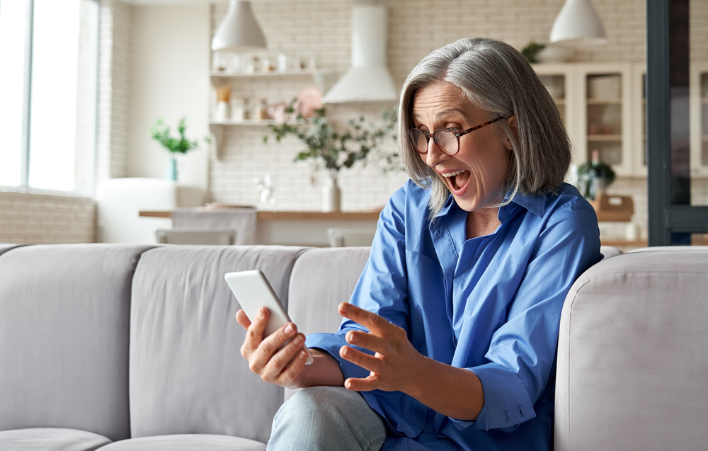 delighted woman learning hot trends and fun facts about plumbing